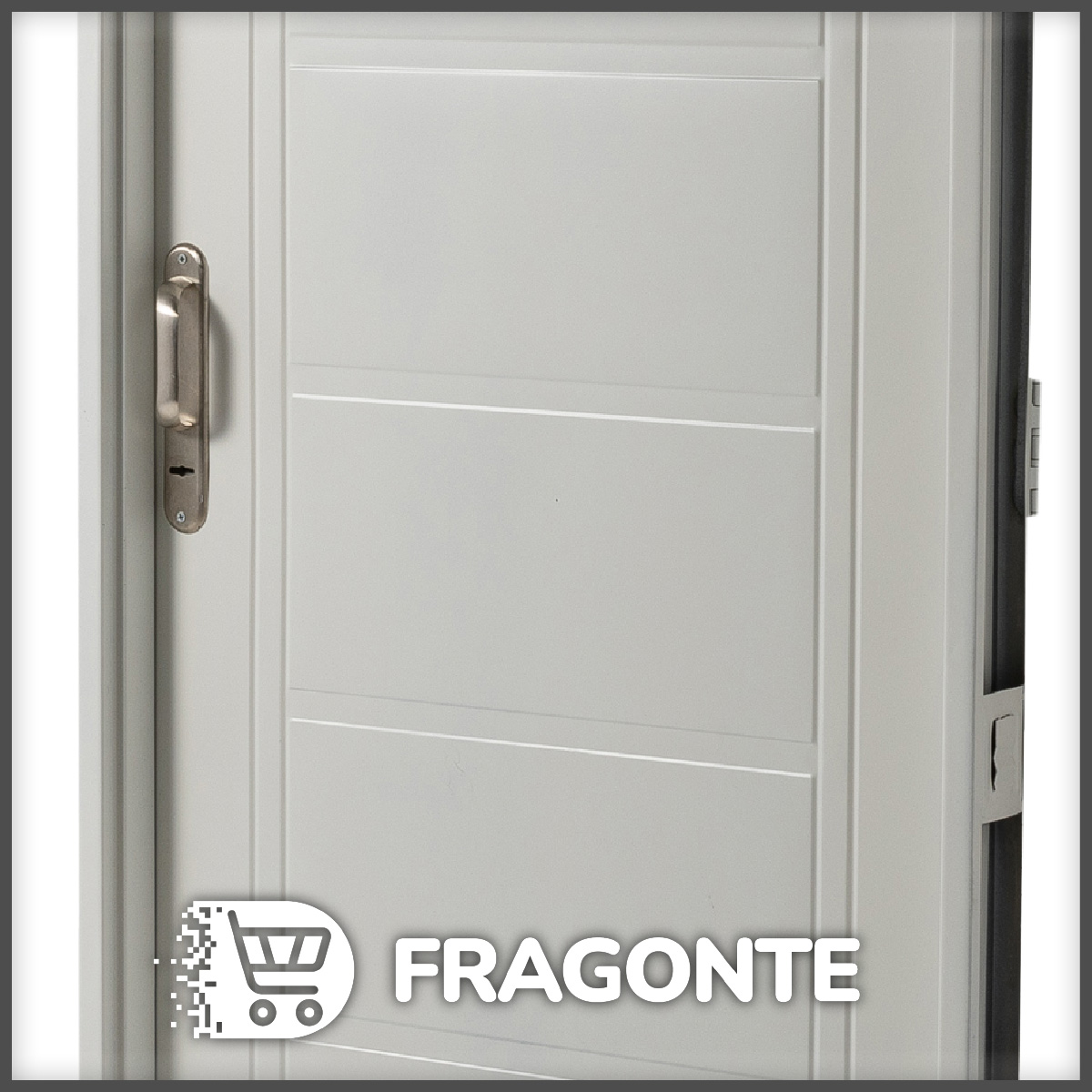 Puerta BLANCA 1110 DERECHA Inyectada 80 x 200 Manijon Aluminio - Imagen 3