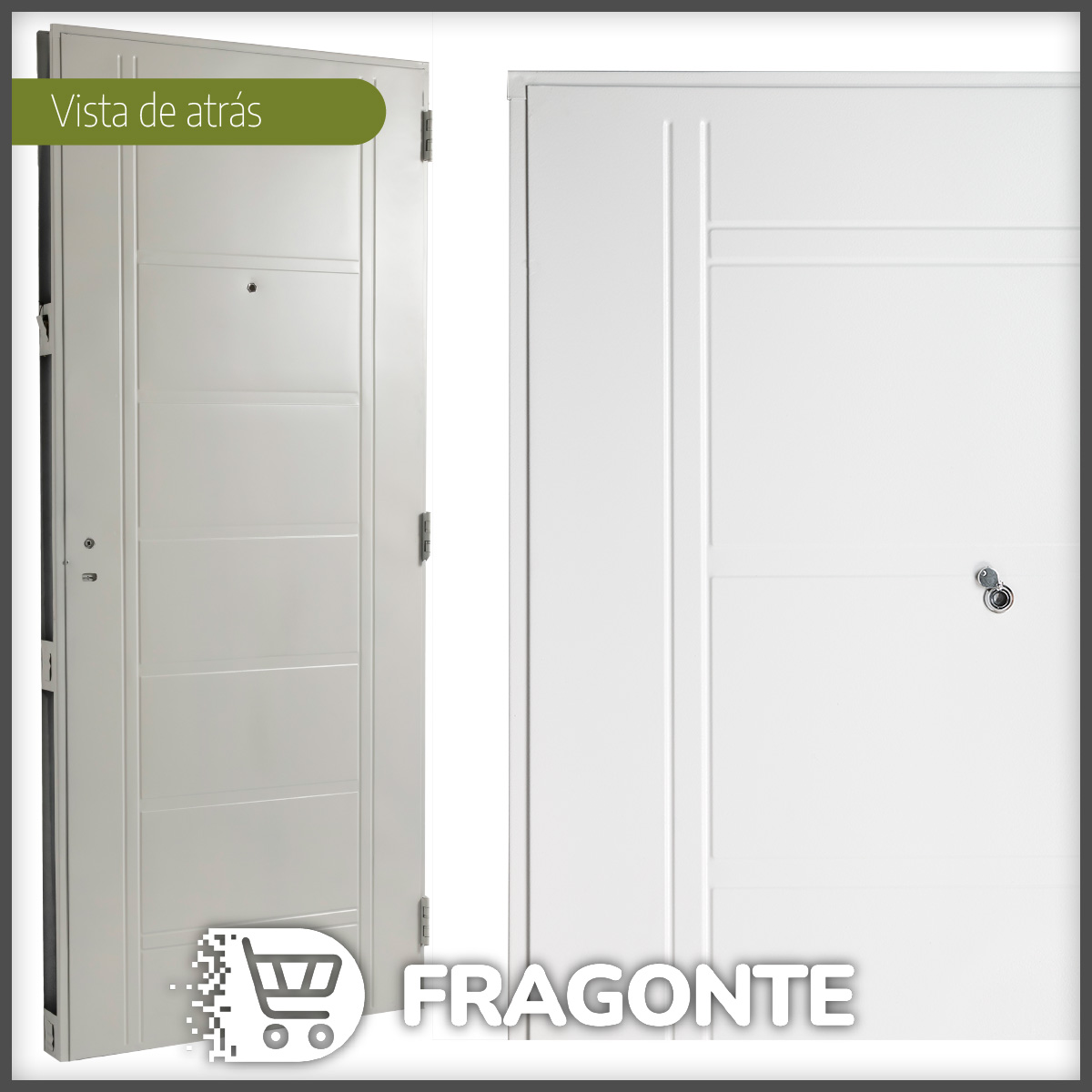 Puerta BLANCA 1310 IZQUIERDA Inyectada 80 x 200 Barral 40 Cm - Imagen 2