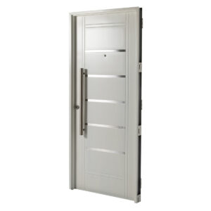Puerta BLANCA 2410 DERECHA Inyectada 80 x 200 Apliques Y Barral 75cm