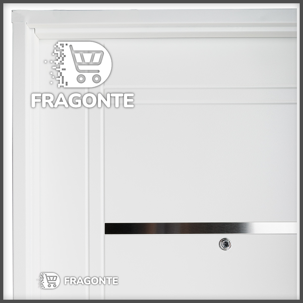 Puerta BLANCA 2510 IZQUIERDA Inyectada 80 x 200 Con Barral Curvo 75cm - Imagen 3