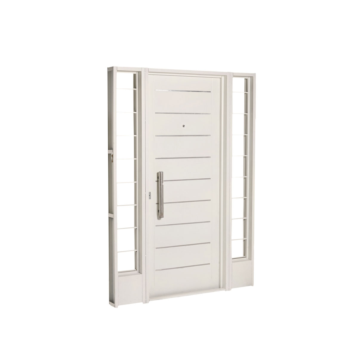Puerta c/2 Portada Ciega Bla 10310 DER Barral 40 A- blanca- abre adentro hacia derecha