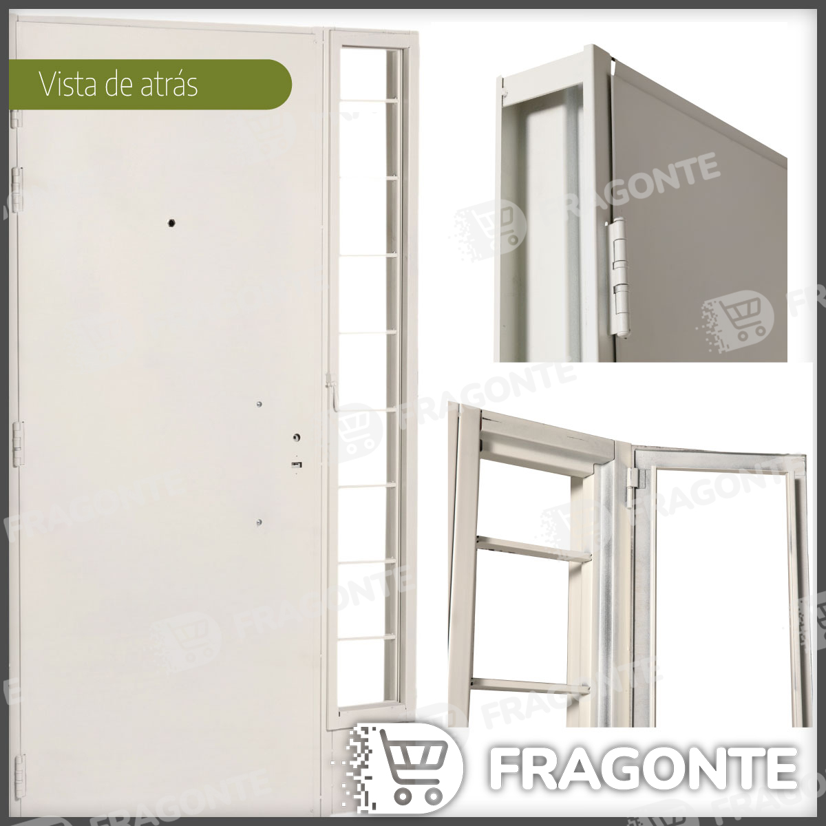 Puerta c/2 Portada Ciega Bla 10310 DER Barral 40 A- blanca- abre adentro hacia derecha - Imagen 2