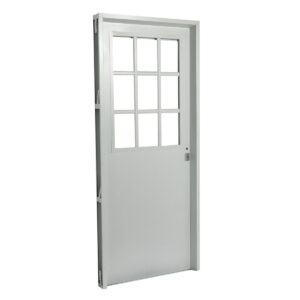 Puerta BLANCA 3030 IZQUIERDA Media Reja 70x200 LISA Postigo de Abrir