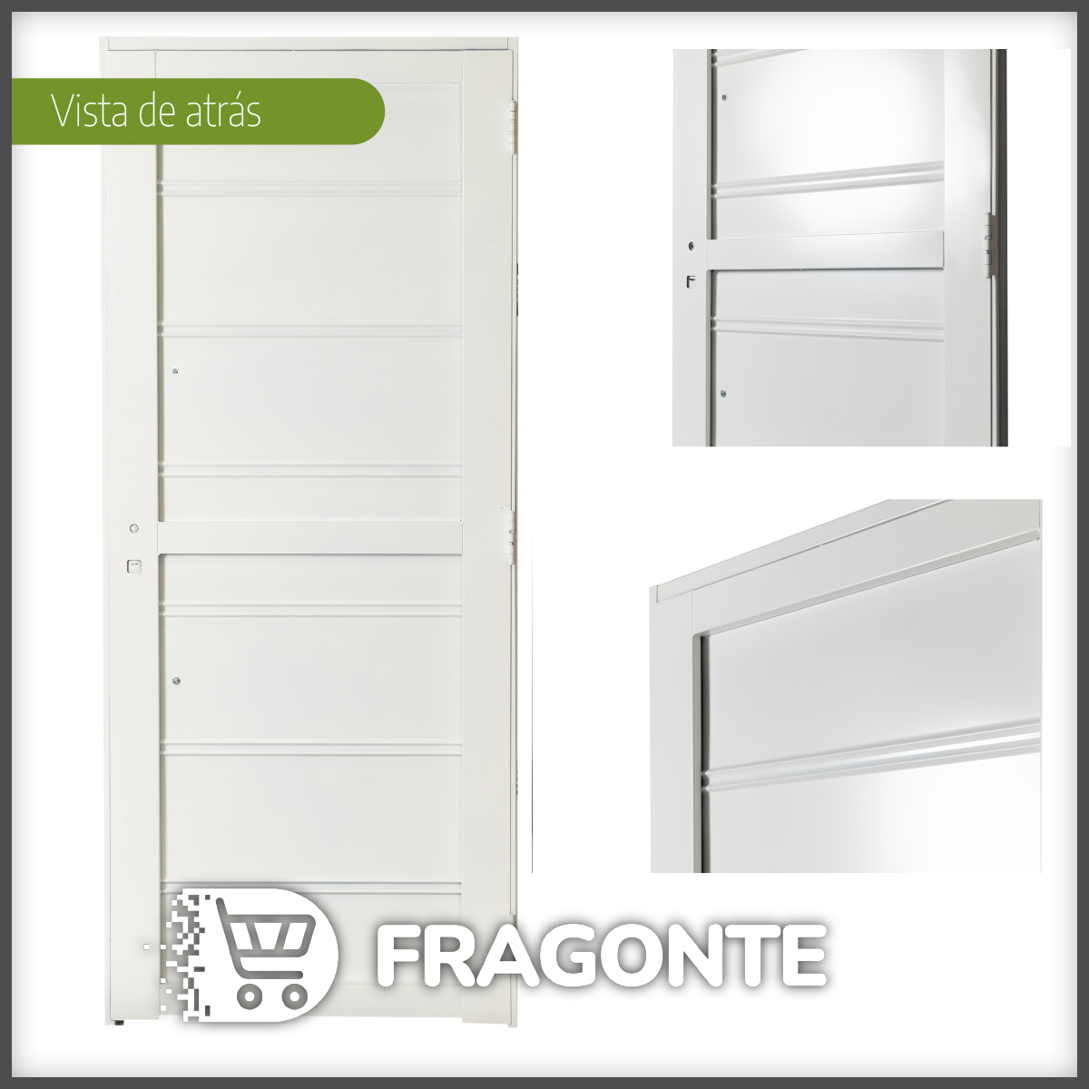 Puerta BLANCA 6010 IZQUIERDA Ciega Chapa Simple 80X200 - Imagen 2