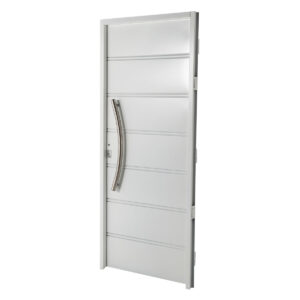 Puerta BLANCA 6510 DERECHA Ciega Chapa Simple barral CURVO 75 cm