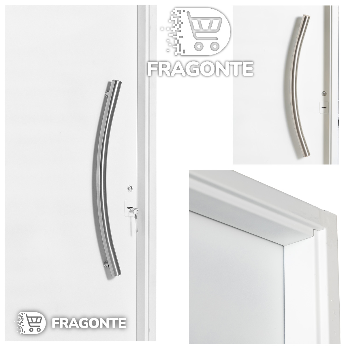 Puerta BLANCA 9510 IZQUIERDA CHAPA 18 70 X 2 Ciega Barral CURVO - Imagen 3