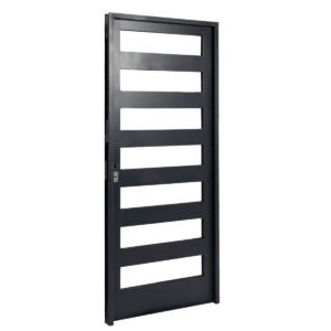 Puerta GRIS Puerta vidriada Pesada 80 x 200 DERECHA