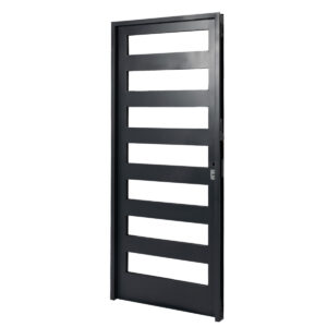 Puerta GRIS Puerta vidriada Pesada 90 x 200 IZQUIERDA