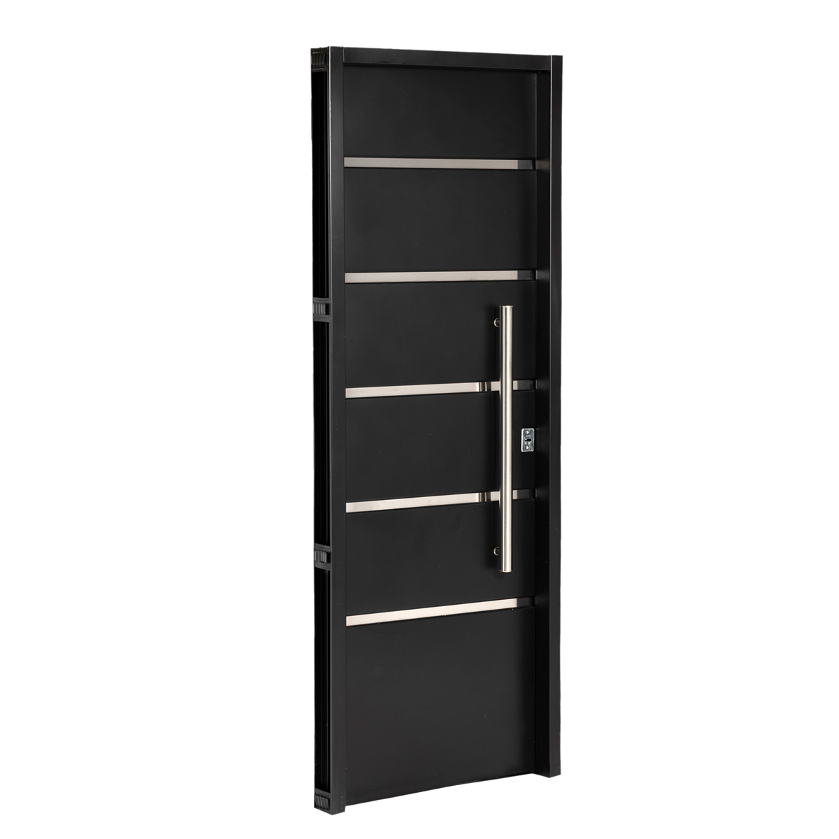 Puerta NEGRA 12410 IZQUIERDA Ciega INYECTADA 70x200 Barral de 75 cm