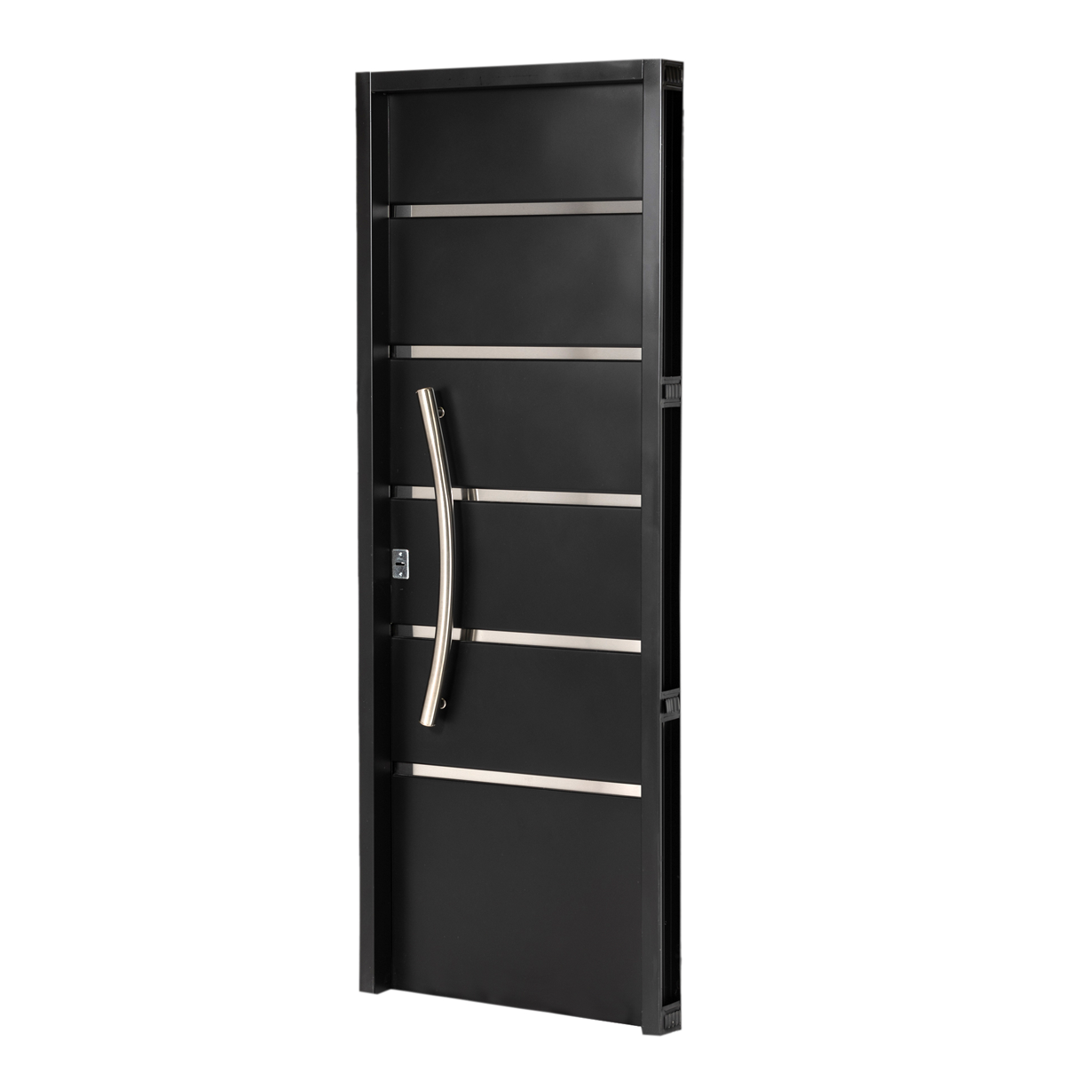 Puerta NEGRA 12510 DERECHA Ciega INYECTADA 70x200 Barr CURVO 75