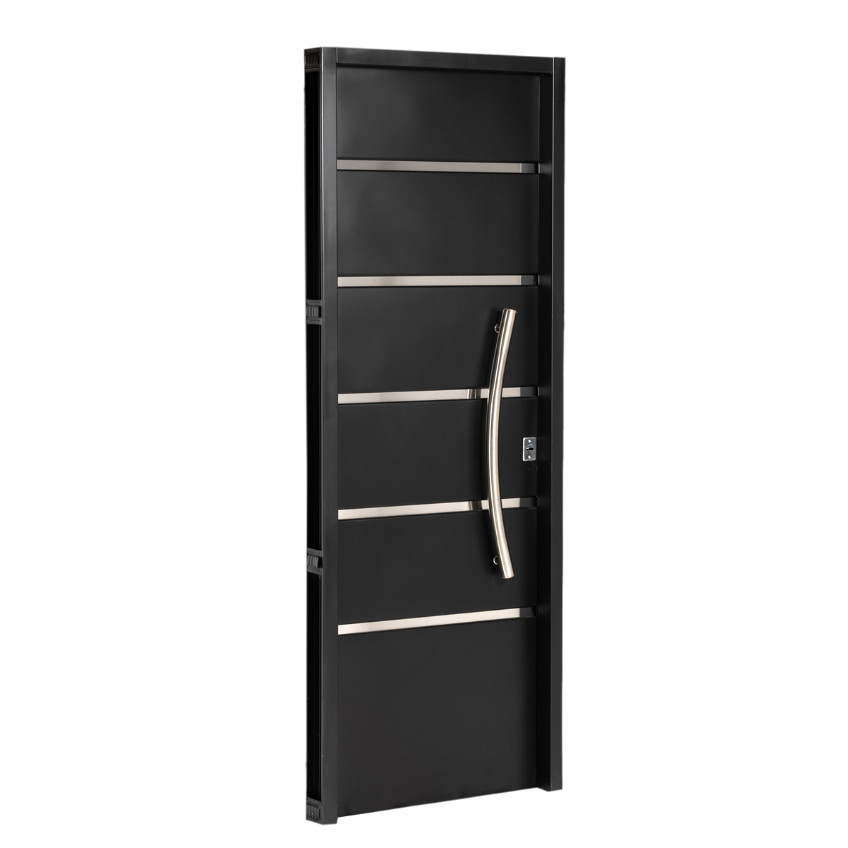 Puerta NEGRA 12510 IZQUIERDA Ciega INYECTADA 70x200 Barr CURVO 75