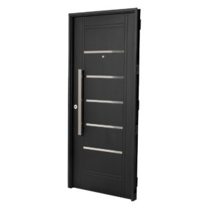 Puerta NEGRA 2610 DERECHA Inyectada 80 x 200 Barral Rectangular de 75 Cm