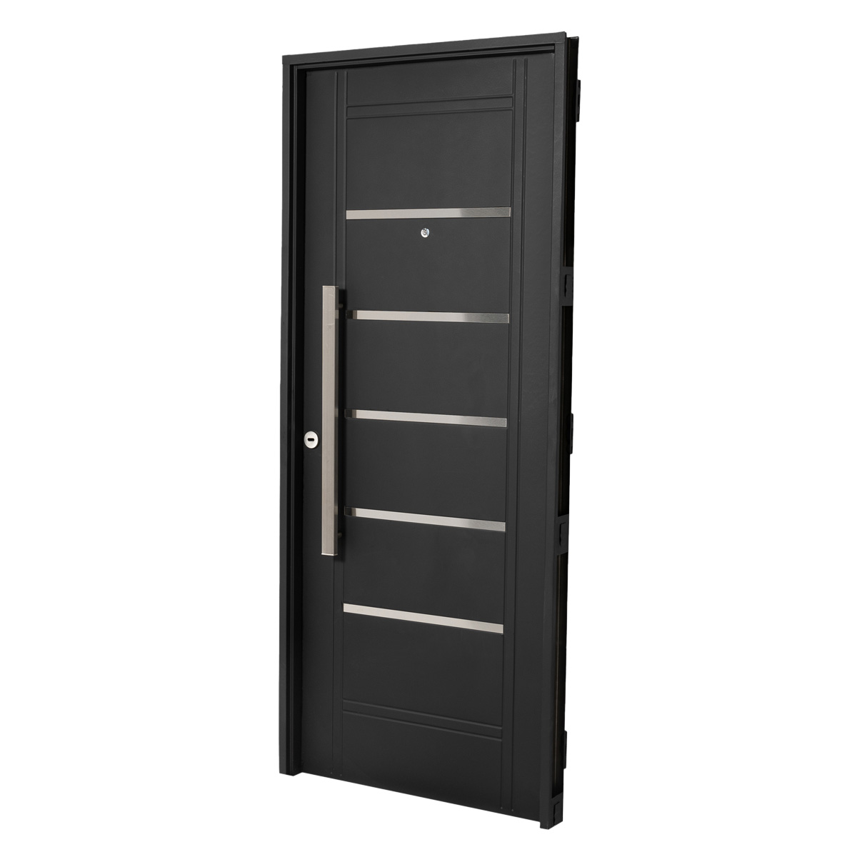 Puerta NEGRA 2610 DERECHA Inyectada 80 x 200 Barral Rectangular de 75 Cm