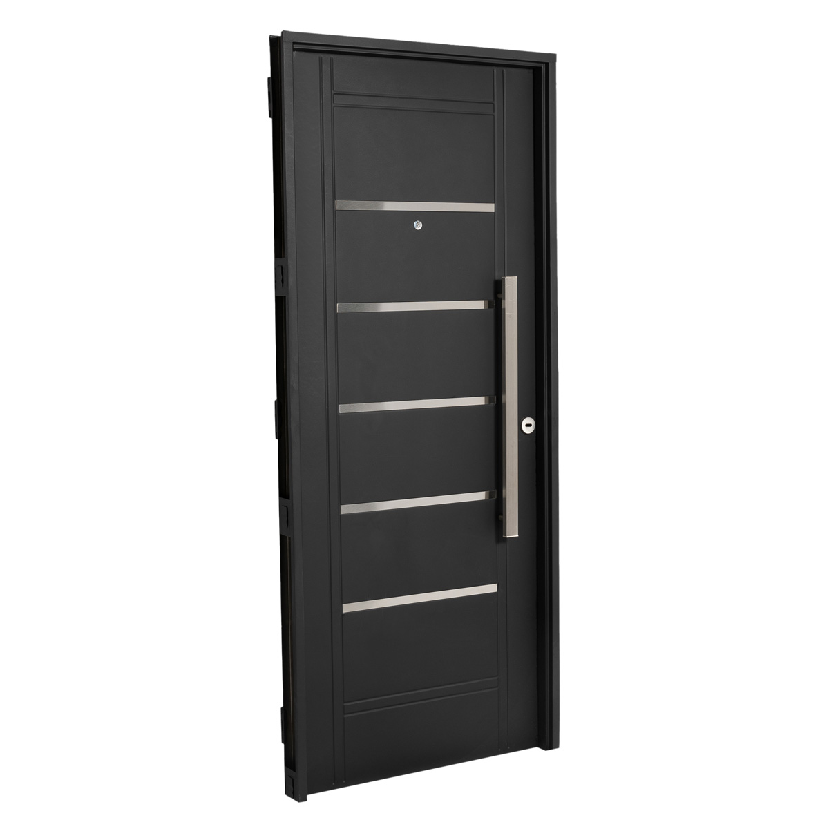 Puerta NEGRA 2610 IZQUIERDA Inyectada 80 x 200 Barral Rectangular de 75 Cm