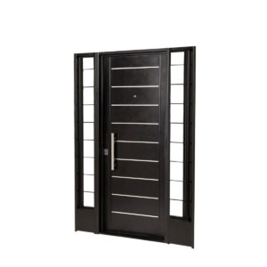 Puerta c/2 Portada Ciega Neg 10310 DER Barral 40 C- negra- abre adentro hacia derecha