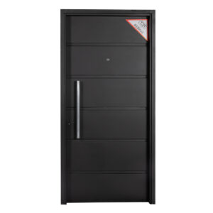 Puerta NEGRA 8210 DERECHA Ciega 2 Cerraduras Barral 60 cm Super Pesada