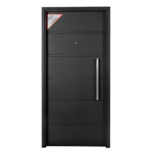 Puerta NEGRA 8210 IZQUIERDA Ciega 2 Cerraduras Barral 60 cm Super Pesada