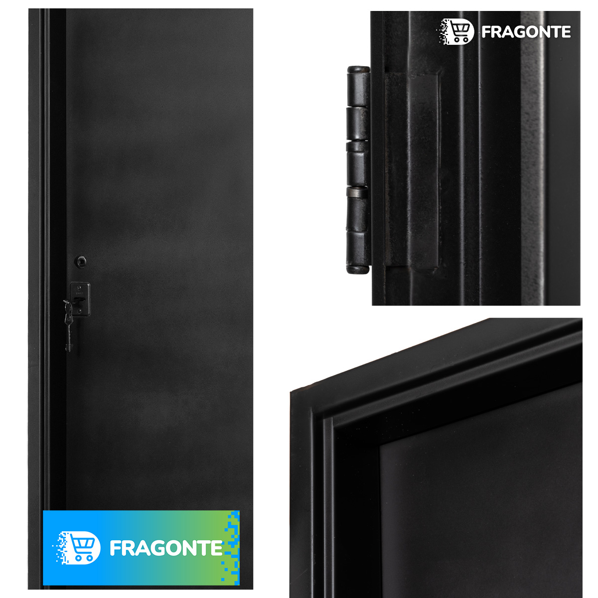 Puerta NEGRA 9010 DERECHA CHAPA 18 70 X 2 Ciega SIN HERRAJES - Imagen 3